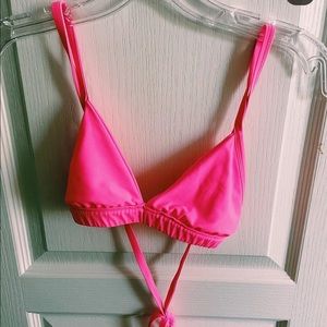 Pink Wrap Bikini Top